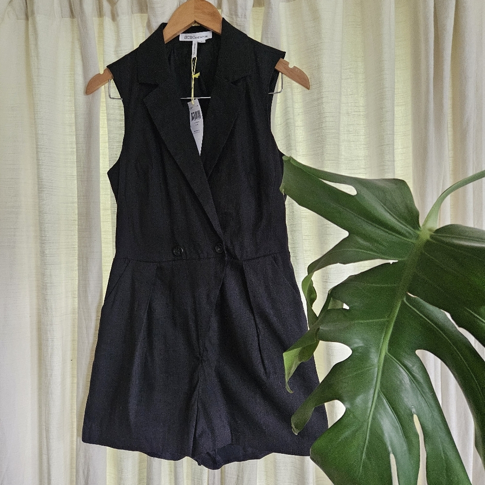 Sexy linen and cotton business romper NWT